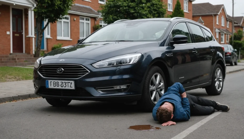 fuite d'huile sous la voiture