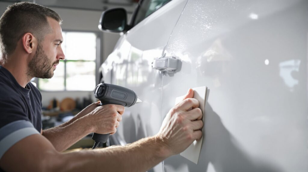 enlever lettrage sur carrosserie