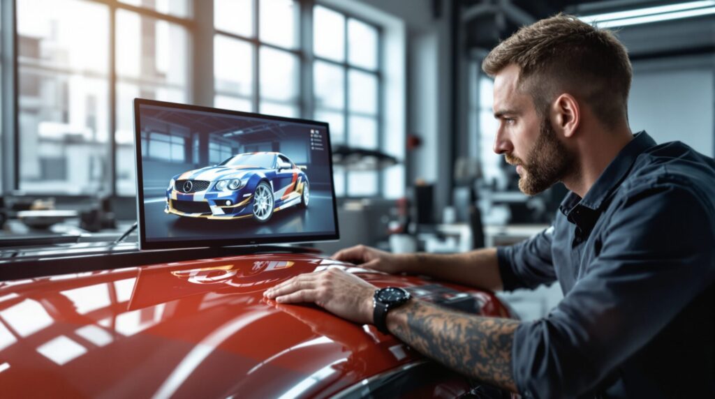 simulation marquage véhicule