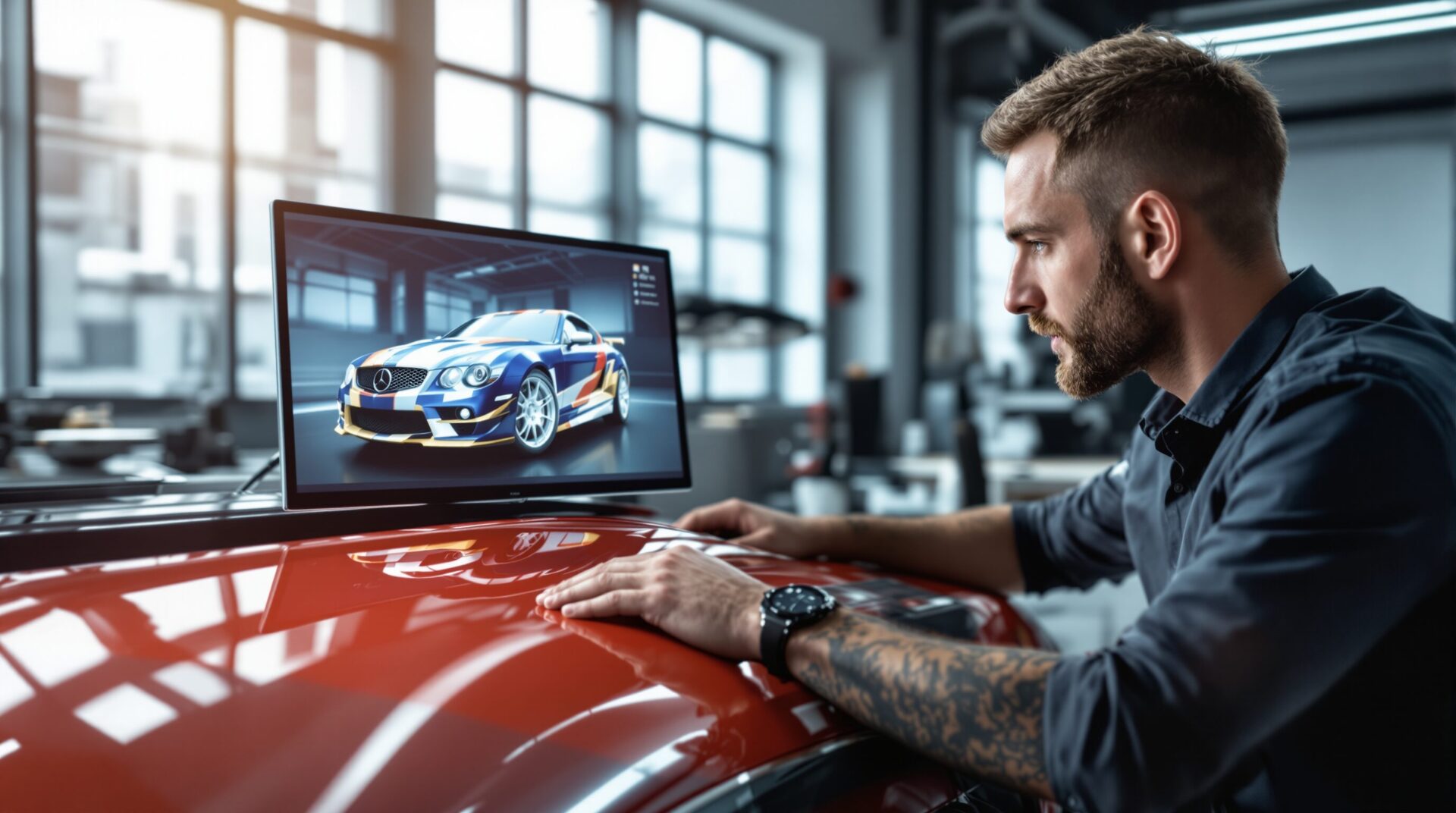 simulation marquage véhicule